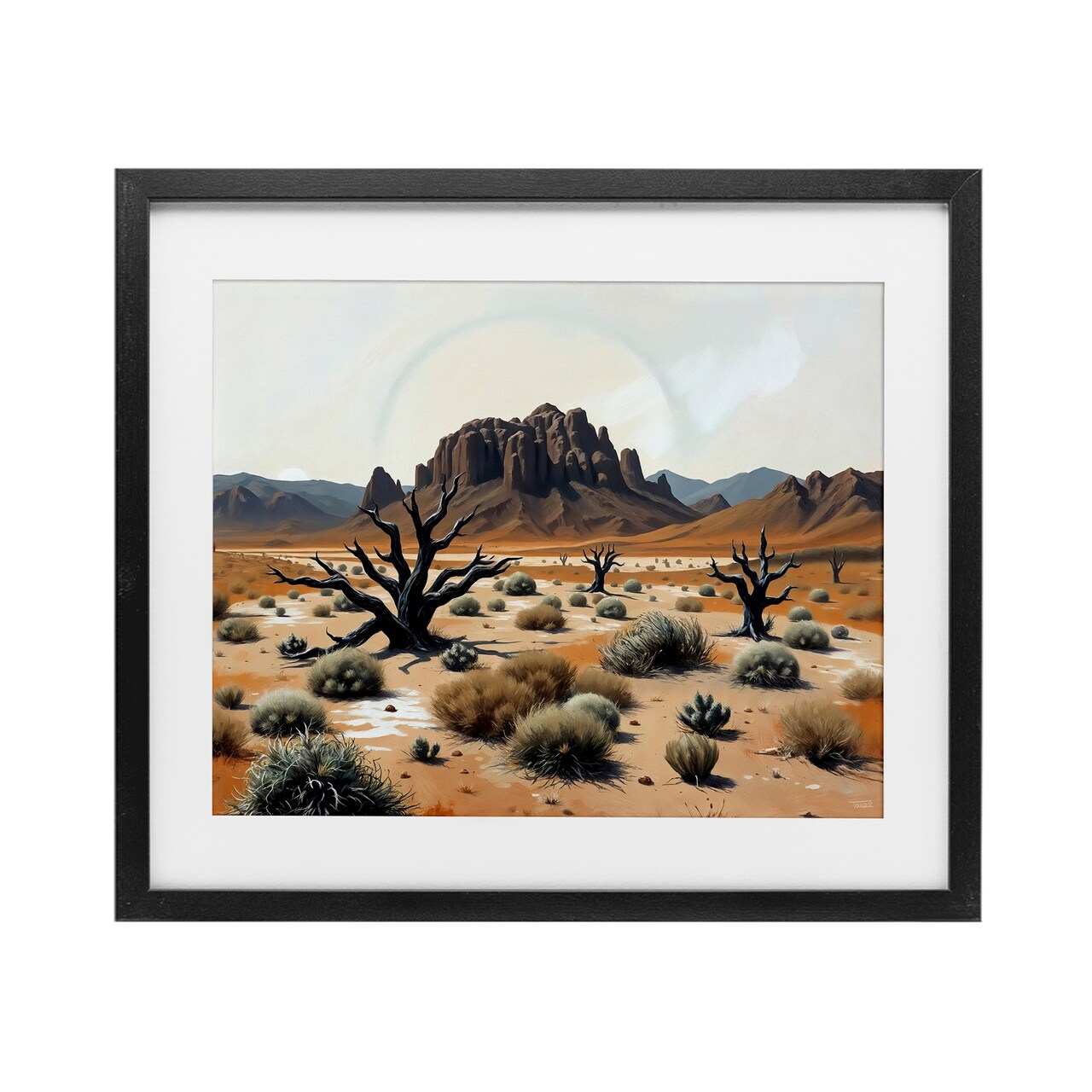 Stupell Industries Cottonwood Desert Mesas Framed Print Under Glass, design by Tabz Jones
